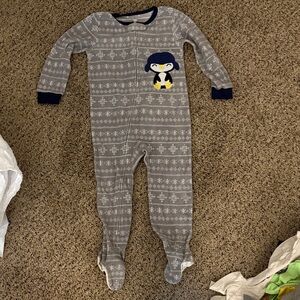 Koala Kids Gray Snowflake Penguin Footie